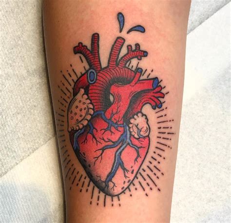 tattoo heart anatomical|traditional tattoo heart attack.